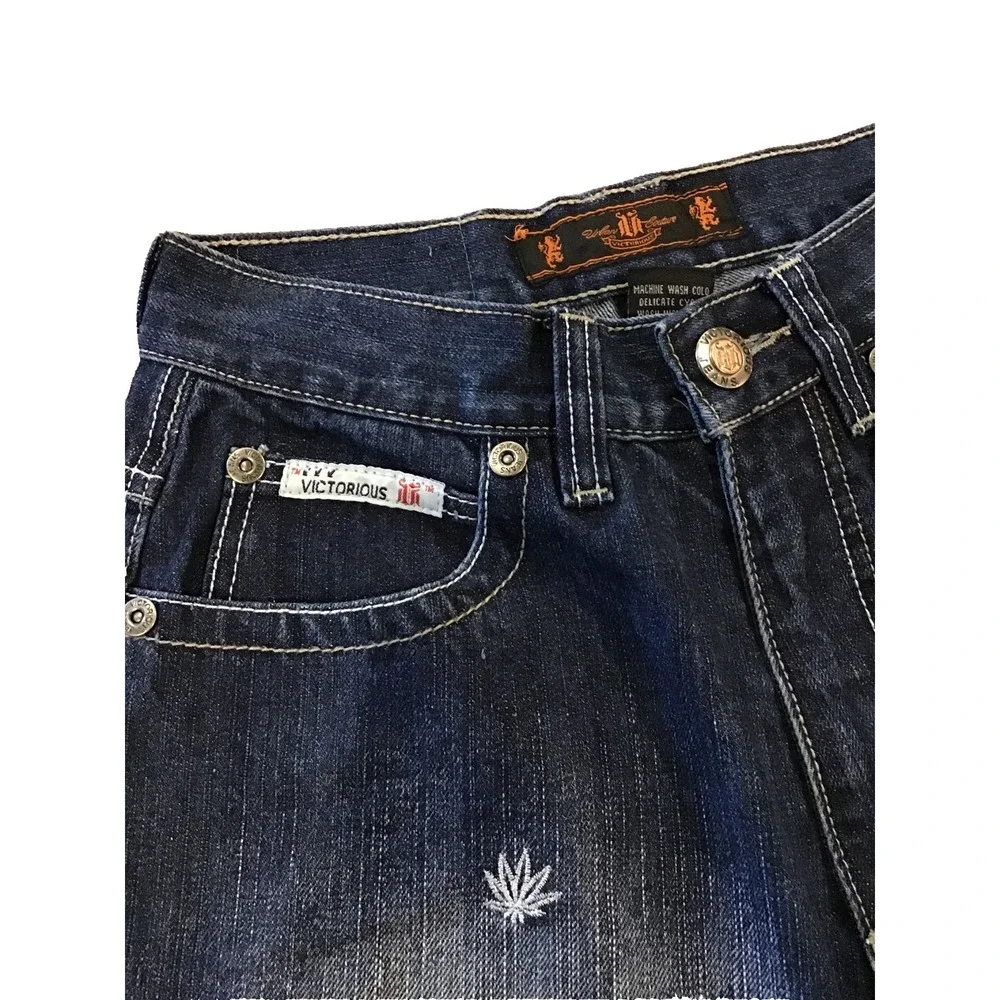 Victorious Urban Couture Jean Denim Shorts Mens Sz 30 Big Mary Jane 90s Y2K